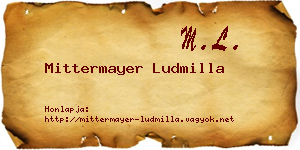 Mittermayer Ludmilla névjegykártya